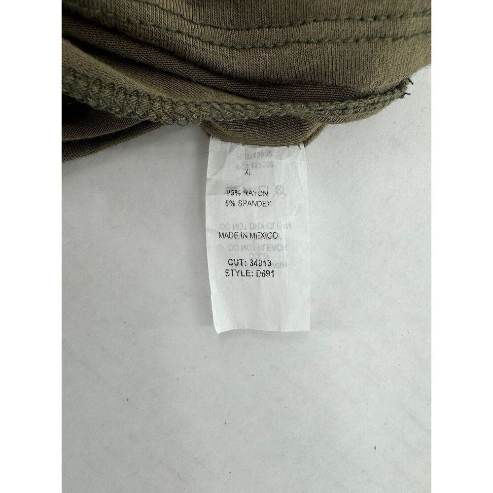 Fashion Nova Bodycon Midi Dress Size XL Olive Green Club Sexy Scoopneck Rayon - Picture 8 of 9